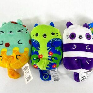 Cats Vs Pickles Set 3 Mini 4” Bean Bag Plush Tamburi Dragon Panda Mint Chippie